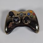 Microsoft  Xbox 360 Gold Chrome Wireless Controller Tested Working