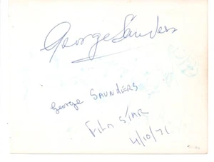 George Sanders Batman genuine authentic signed autograph signature COA AFTAL - Picture 1 of 1