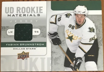 2008-09 Upper Deck Rookie Materials Fabian Brunnstrom RM-FB Dallas Stars - Image 1 of 2