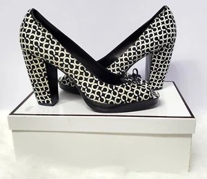 Coach Corey OP Art C's A3320 schwarz-weiß Gr. 11 Peeptoe How Heels - Bild 1 von 17