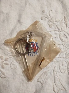 Krakow Polska Poland Keychain National Ring Vintage Triangle Keyring NOS Sealed - Picture 1 of 3