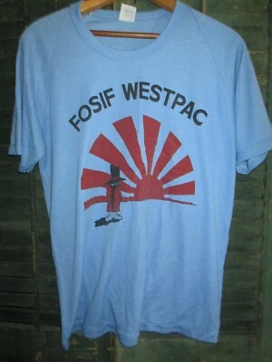 FOSIF WESPAC Vtg 1980s ? Raglan Navy Intelligence wizard western pacific T Shirt - Image 1 of 4