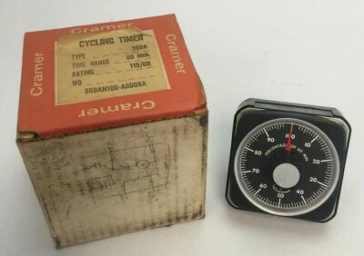 CRAMER 560AN100-A0008A CYCLING TIMER RATING 115/60 TIME RANGE 60 MIN 25 AMPS  - Image 1 of 4