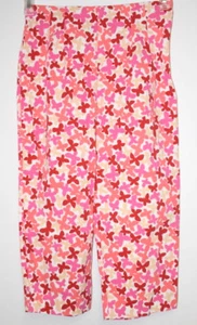 Briggs Women Carpi Pants Cropped Petite 8 Fitted Butterflies Made in USA - Picture 1 of 10