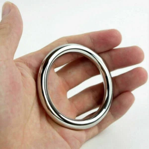 ROUND Stainless Steel 7.5mm Thick Metal Cock Ring Penis Male Sex Toys Uk Stock - Picture 1 of 12