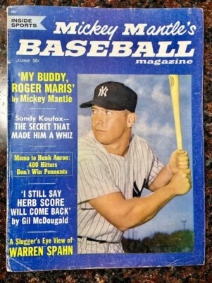 RARE VINTAGE SPORTS MAGAZINES MICKEY MANTLE, ROGER MARIS, WILLIE MAYS - Image 1 of 4