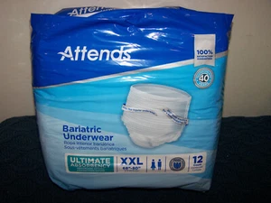 Attend Bariatric Protective DEPENDS Style Unterwäsche XXL - 12 Stück 250-300 Pfund - Bild 1 von 3