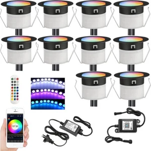 10X 45MM RGB+WW WIFI Bluetooth Terrace LED Step Stair Deck Soffit Lights Lamp AU - Picture 1 of 17