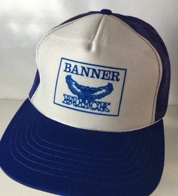 Gorra gorra vintage Banner BUICK Truckers años 70 80 logotipo de halcón hechizo malla Skyhawk Foto 1 de 4