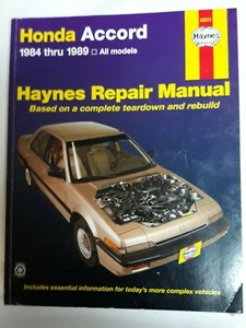 Honda Accord 1984-1989 All Models Haynes Repair Manual - Haynes 42011 - Foto 1 di 4