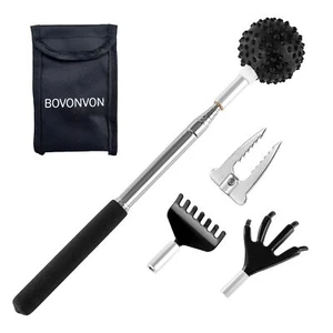 BOVONVON Telescoping Back Scratcher with 2Pcs Detachable Scratching Heads,1pc... - Picture 1 of 8