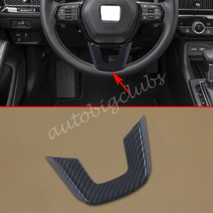 For Honda Civic 2022-2023 Carbon Fiber Steering Wheel Strip Cover Trim Accessory - Picture 1 of 5