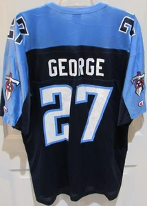 VTG Champion Eddie George Tennessee Titans NFL Football Jersey Men's 48 Hat LOT - Picture 1 of 9