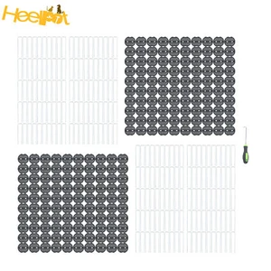 200 Pcs 6 In W/ Gasket Washer Caps Heavy Duty Galvanized Landscape Pins Staples - Picture 1 of 11