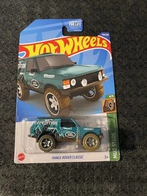 Hot Wheels - RANGE ROVER CLASSIC- Aqua 159/250 Mud Studs 4/5 - Image 1 of 2