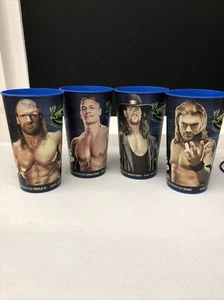 7-11 Super Big Gulp 4 Cup LotWWE Summer Slam 2009 Undertaker Cena Triple H Edge - Picture 1 of 3