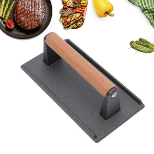 BBQ Fleischbeschwerer Burgerpresse Grillgewicht für Fleisch Burger 1kg NEU DHL - Bild 1 von 9