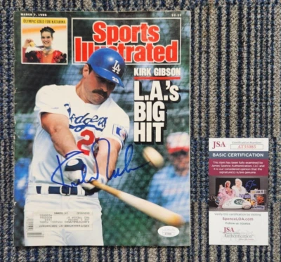 KIRK GIBSON DODGERS Hand Signed Sports Illustrated SI S. I. March 7 1988 JSA COA - Image 1 of 4
