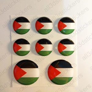 Pegatinas Palestina Pegatina Bandera Palestina Redondas 3D Adhesivo Relieve - Imagen 1 de 2