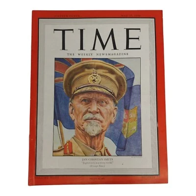 Vintage Time Magazine May 22 1944 Jan Christian Smuts World War II Number 21 - Image 1 of 4