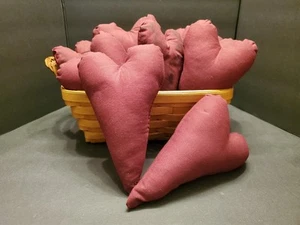Handmade Rustic Primitive Hearts Mini Pillows Crafts Decor Bowl Filler Lot of 11 - Picture 1 of 9