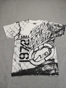 Maglietta Ecko Unltd Uomo Grande Nera MMA Grafica Stampa Allover Edizione Limitata Tee - Foto 1 di 7
