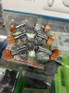 70’s Yamaha Japan Chrome Guitar Tuners Tuning Keys Pegs 3x3 FANCY Top Of Line ! - Picture 1 of 5