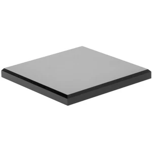 Plymor Black Acrylic Square Beveled Display Base, 5" W x 5" D x 0.5" H - Picture 1 of 1