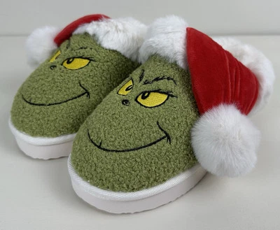 American Eagle AE Grinch Christmas Scuff Holiday Slippers Women’s Size 10 NEW - Image 1 of 4