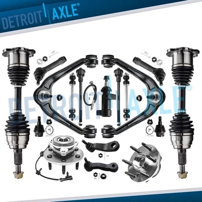 4WD Front CV Axles Upper Control Arms Hub Kit for Silverado Sierra Suburban 1500 - Image 1 of 4