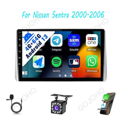 安卓 13 4+64GB 适用于日产 Sentra 2000 - 2006 汽车收音机 Navi 立体声 Wifi Carplay — 第 1/4 张图片