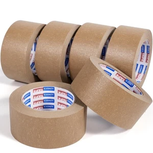 ADHES Biodegradable Kraft Paper Tape, 2 inch x 55 Yards, 6 Rolls Eco Friendly... - Picture 1 of 7
