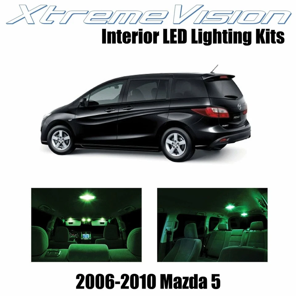 LED interior XtremeVision para Mazda 5 2010-2013 (8 piezas) verde Foto 1 de 4