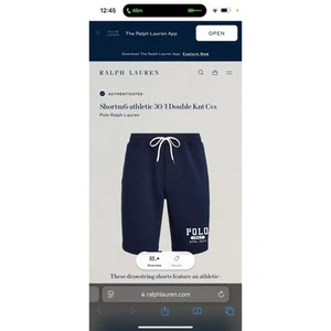 RareShortm6-athletic 30/1 Double Knt Cvs Polo Ralph Lauren Men’s Sz XL Navy Blue - Picture 1 of 13