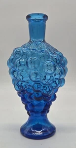 Italian Glass Blue Grapes Decanter. 8" No Stopper - Picture 1 of 6