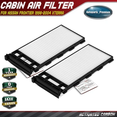 2x Activated Carbon Cabin Air Filter for Nissan Frontier 98-04 Xterra 2000-2004 - Image 1 of 4
