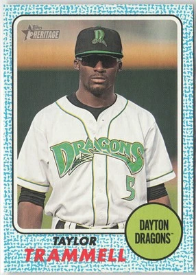 Taylor Trammell 2017 Heritage Minor League Blue Border #102 /99 Dayton Dragons - Image 1 of 2