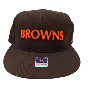 Cappello vintage Cleveland Browns NFL Reebok aderente 7 3/8 - mai usato - Foto 1 di 11