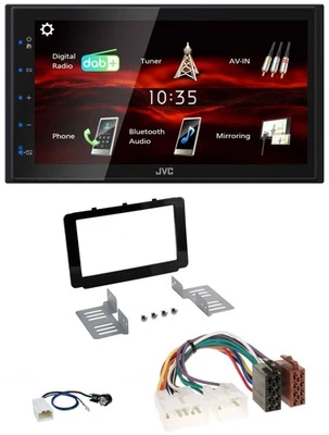 JVC USB Bluetooth MP3 DAB 2DIN Autoradio für Toyota Hilux 2016-2020 schwarz - Bild 1 von 4