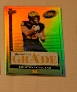 COLSTON LOVELAND 2025 UD WORLD OF SPORTS MAKING THE GRADE #MTG-CL MICHIGAN - Picture 1 of 1