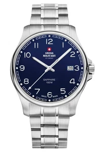 Swiss Military by Chrono SM30200.18 Herrenuhr mit Edelstahlband 10 ATM Datum - Bild 1 von 4