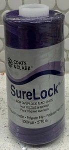 Coats Surelock Overlock Thread 3,000yd-Purple 6110-945 (B) - Picture 1 of 3
