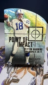 2000 Fleer Impact Point Of Impact Die Cut Peyton Manning Indianapolis Colts #1 - Picture 1 of 2