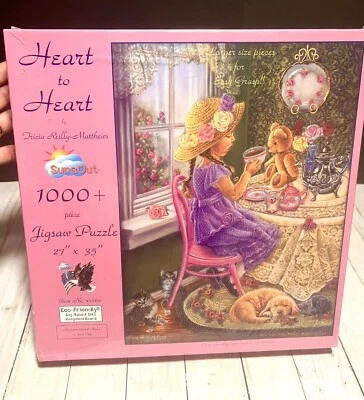 SunsOut HEART TO HEART 1000 pc Puzzle, 35860, Trisha Reilly-Matthews, NEW! - Image 1 of 4