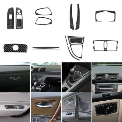 Kit de cubierta interior completo de fibra de carbono para BMW Serie 1 E82 E88 2008-13 20 piezas Foto 1 de 4