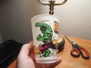 THE INCREDIBLE HULK- 7 ELEVEN 7-11 PLASTIC CUP-1977-ABOMINATION - Picture 1 of 5