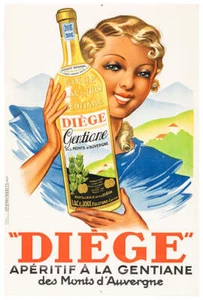 Diege Aperitif - 1936 - Wine - Vintage Advertising Poster - Picture 1 of 6