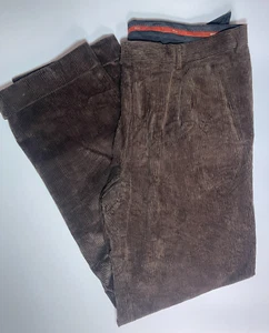 Hiltl Sports Corduroy Trousers W40" L34" Men's Brown Pants 100% Cotton Vintage - Picture 1 of 13