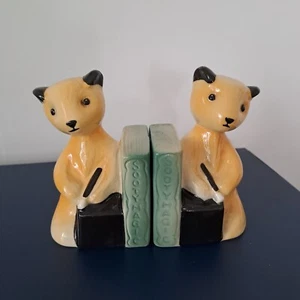 Vintage Keramik Ruß Buchstützen 50er Jahre Keele St Potteries Staffordshire - Bild 1 von 6