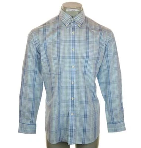 New Men's Club Room Long Sleeve Shirt £48 Large Xlarge Button Collar Down Blue - Picture 1 of 3